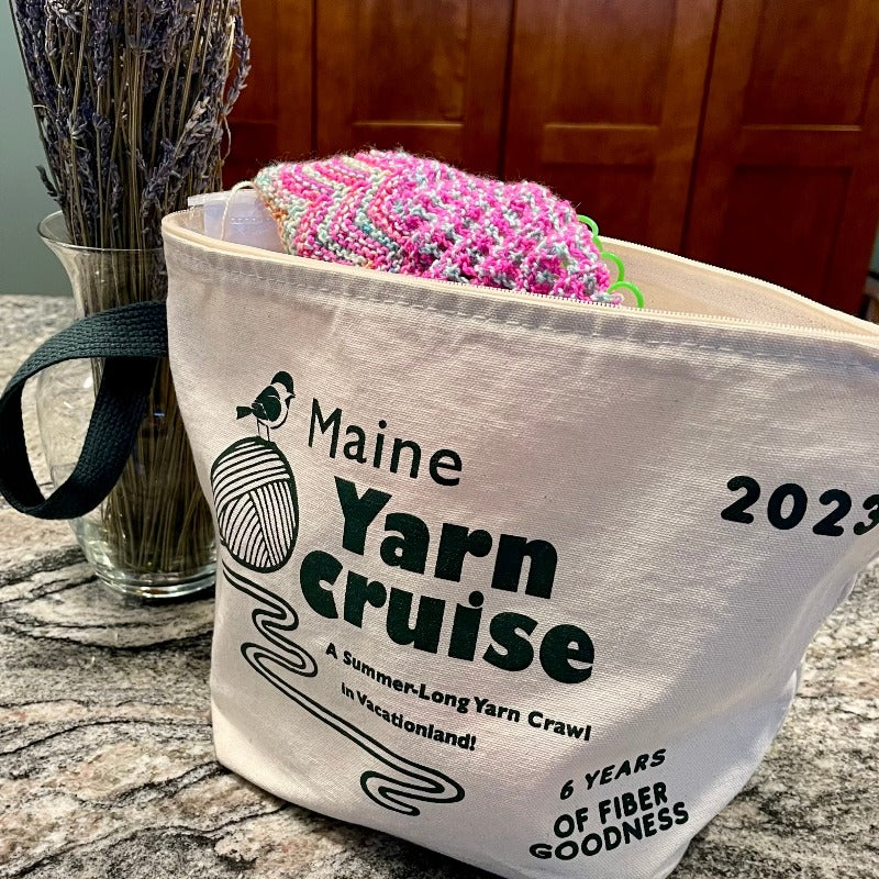 Maine Yarn Cruise 2023 Bag KnitWit Yarn Shop