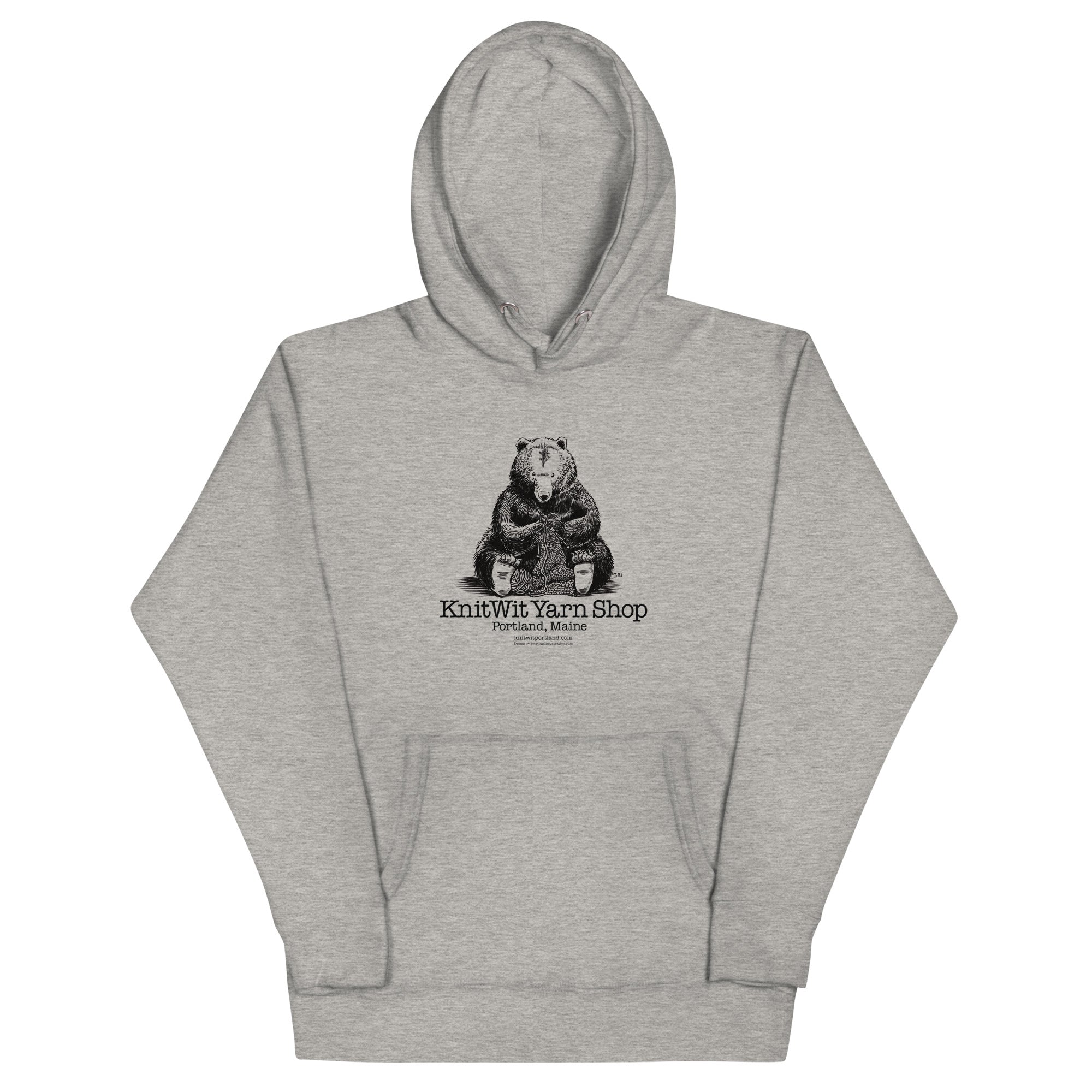 Bear Knitting Unisex Hoodie - Main Image