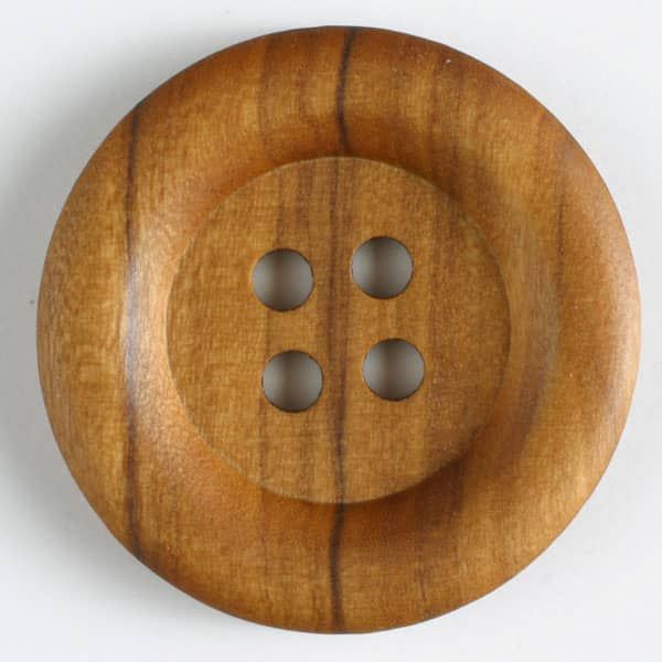 Wood Button 4 Holes - Plain