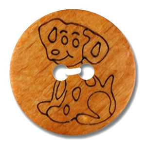 Wood Button Dalmatian 2-Hole