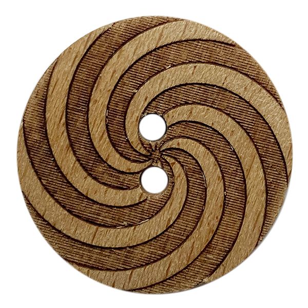 Wooden Swirl Button