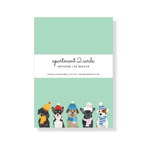 Winter Dogs 4.75x6.5" Notepad