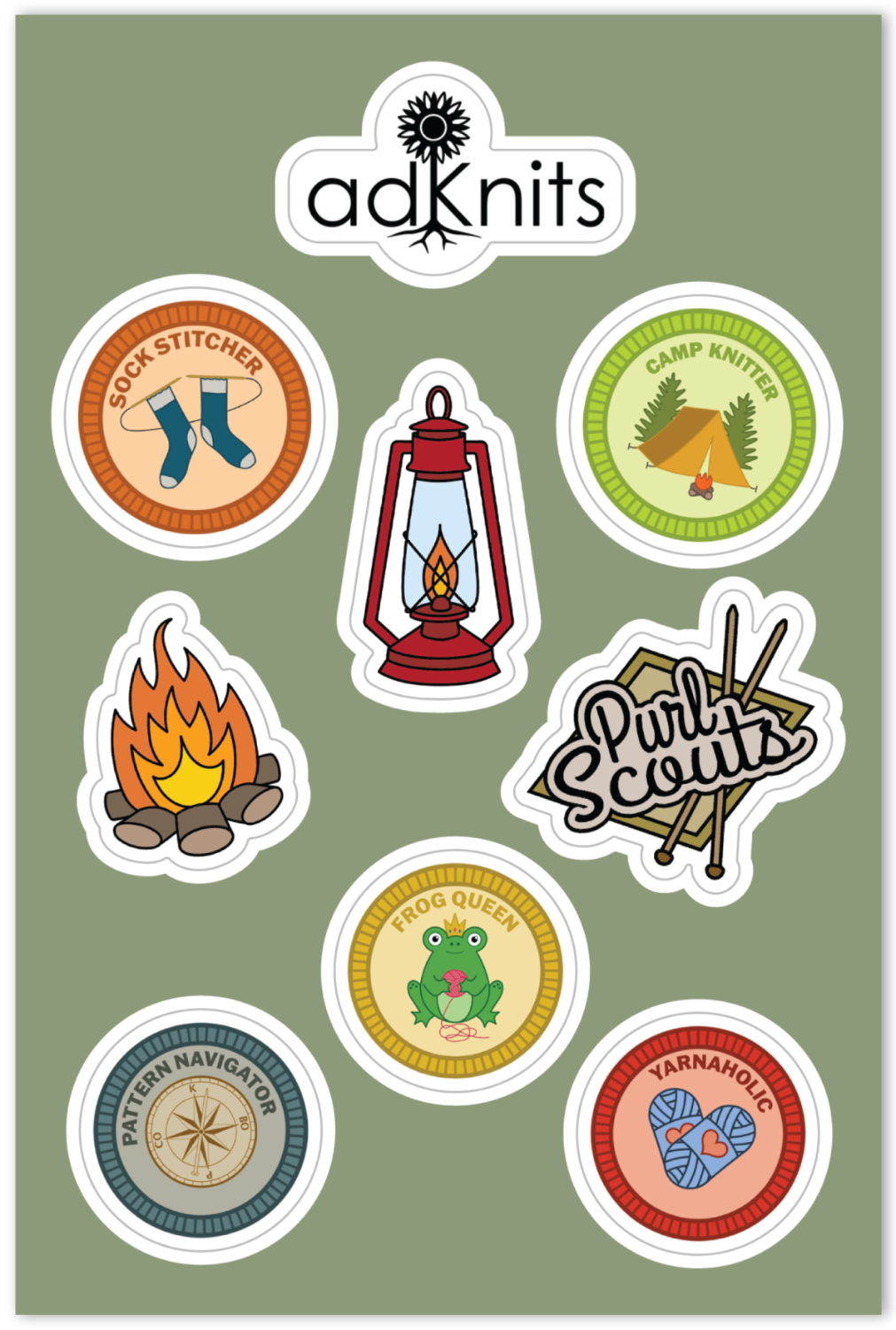 Purl Scouts Vinyl Sticker Sheet
