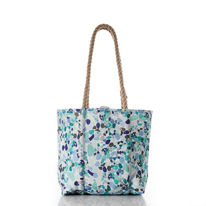 Sea Bags - White Anchor on Sea Glass Print Handbag