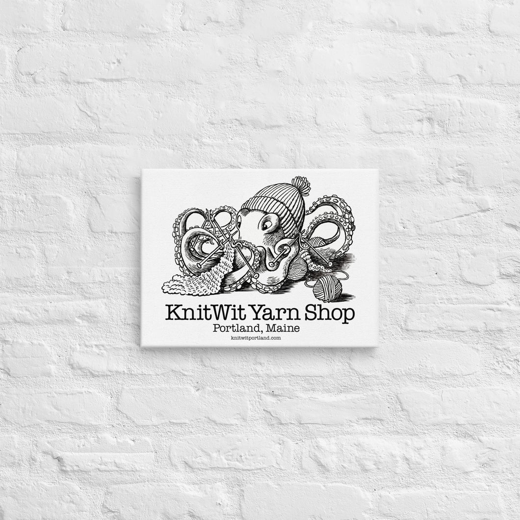 Knitting Octopus Canvas Print